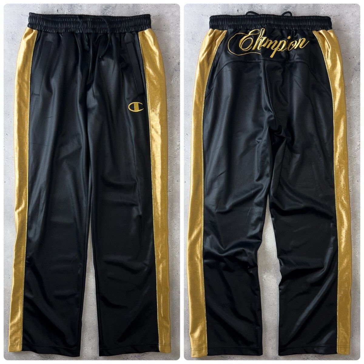 ★美品★Champion 魔裟斗モデル セットアップ 金黒 パーカー ボトムス 極美品☆Champion 魔裟斗モデル セットアップ 金黒 パーカー