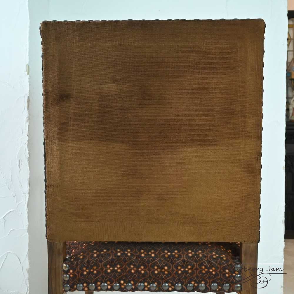 早い者勝ち！！】L3610-13 フランスアンティーク アームチェア 布張り