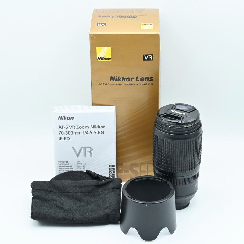 K05-t010 動作 済 Nikon ニコン AF-S VR Zoom-Nikkor 70-300mm f|4.5-5.6G IF-ED 望遠ズームレンズ 前後キャップ|純正フード|元 き
