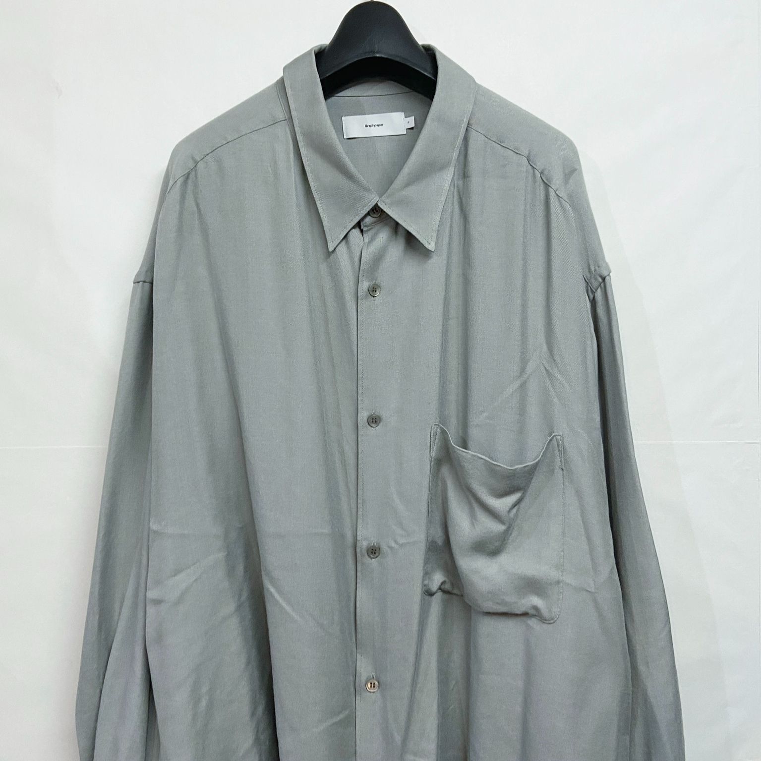 Graphpaper | グラフペーパー VISCOSE REGULAR COLLAR BIG SLEEVE SHIRT ビスコース レギュラーカラー ビッグスリーブシャツ