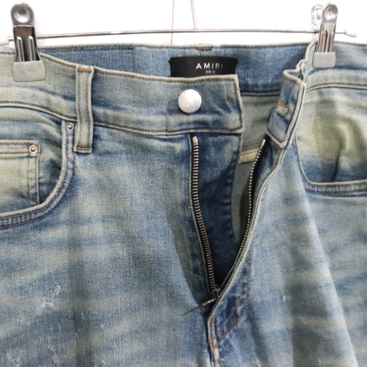 中古A】AMIRI アミリ 31インチ L メンズ スキニーデニム ダメージ加工  
