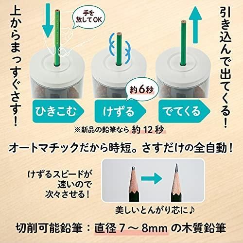 プラス えんぴつ削り 電動 スーパー全自動 鉛筆削り SASITEMI サシテミ FS-760 アイボリー 84-019 SKLAD-KIRPICHA_RU