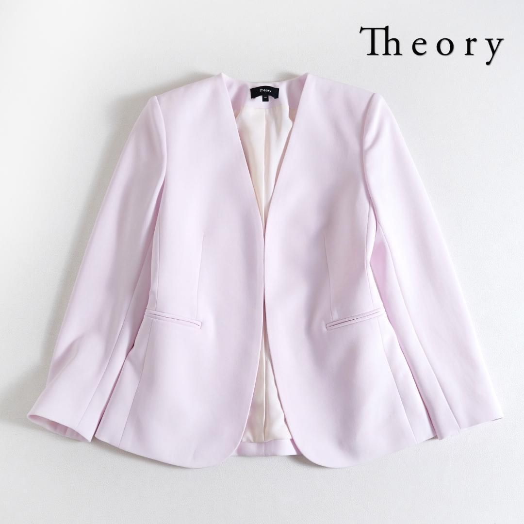 627t*美品 セオリー Theory ノーカラージャケット - メルカリ