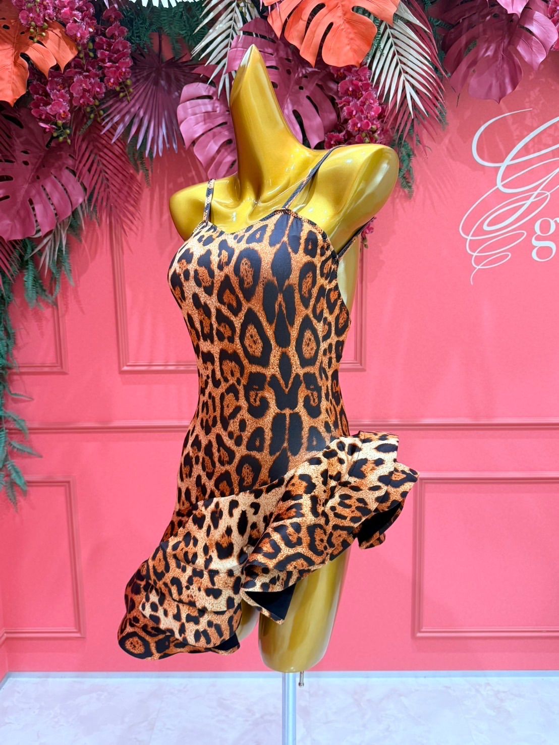 社交ダンス gentil ジャンティ modern アニマル柄 ワンピース