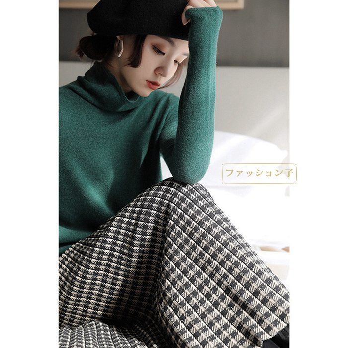 スカート プリーツスカート レディース 秋冬 チェック柄 Aライン