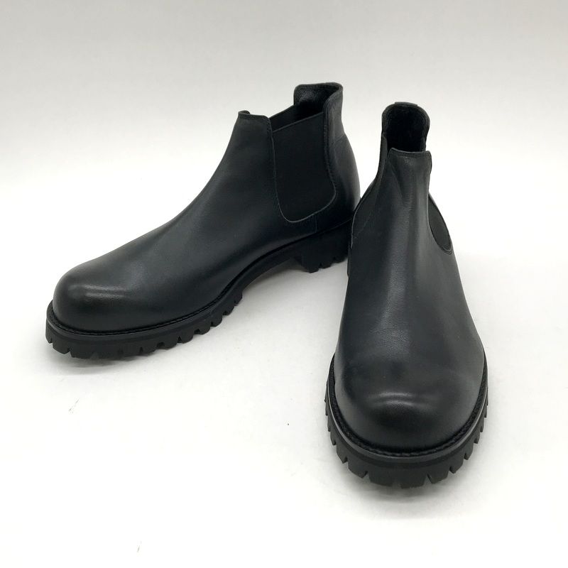 PADRONE サイドゴアブーツ ブラック 42 PADRONE（パドローネ）SIDE GORE BOOTS WATER PROOF LEATHER