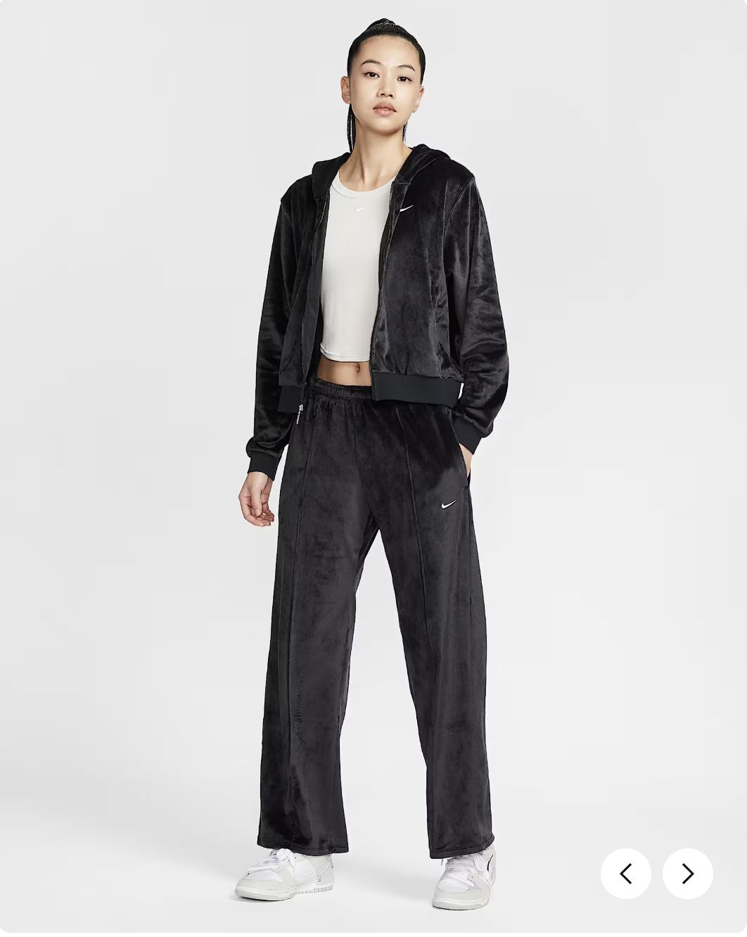 女性 24 ー 25 NIKE ナイキ スポーツウェア チル ニット ベロア 賞 ボトムス セット M サイズ