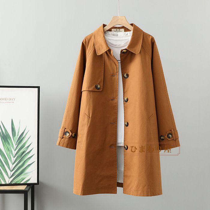スプリングコート レディース トレンチコート ロング コート