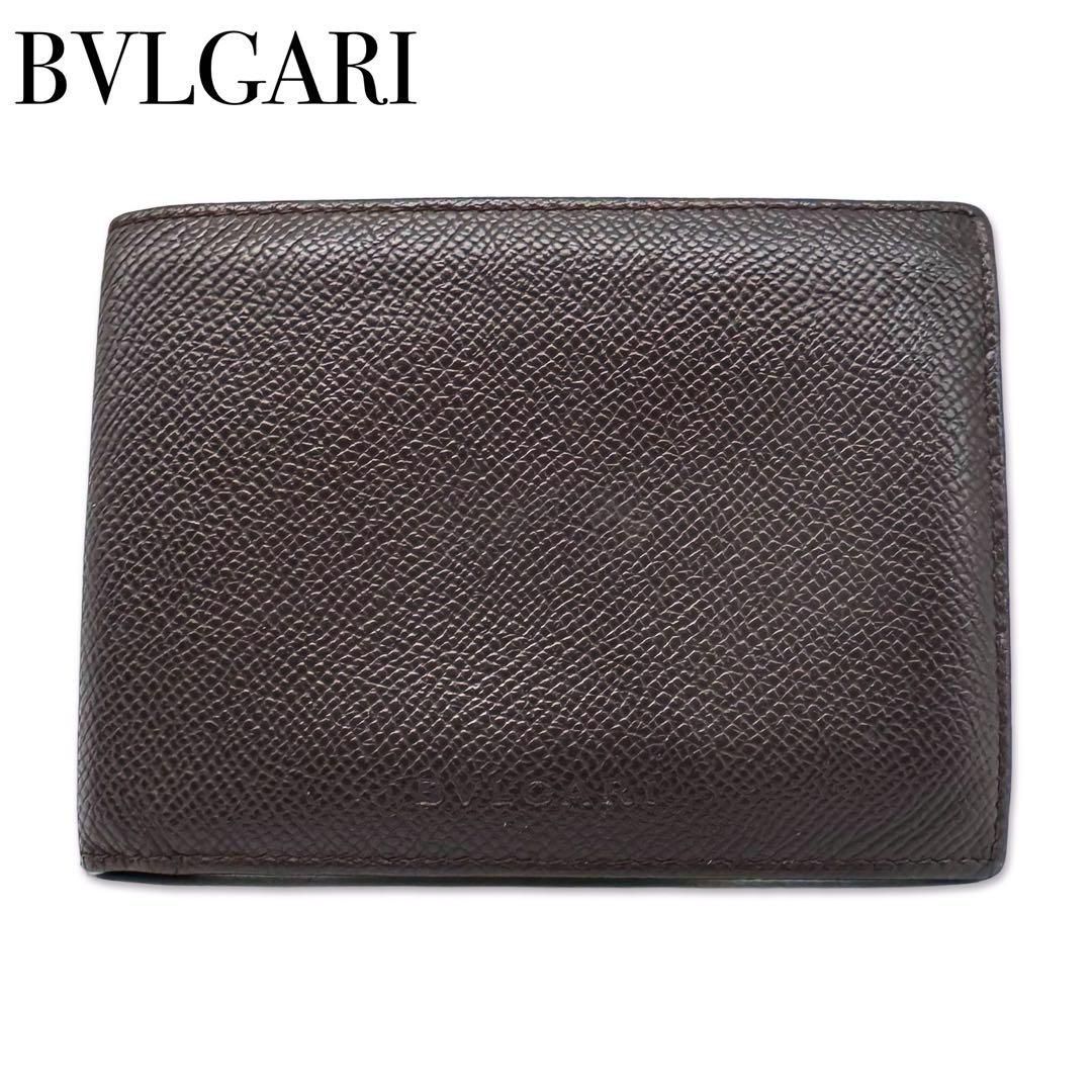 BVLGARI ブルガリ レザー 二つ折り 長財布 札入れ カード メンズ
