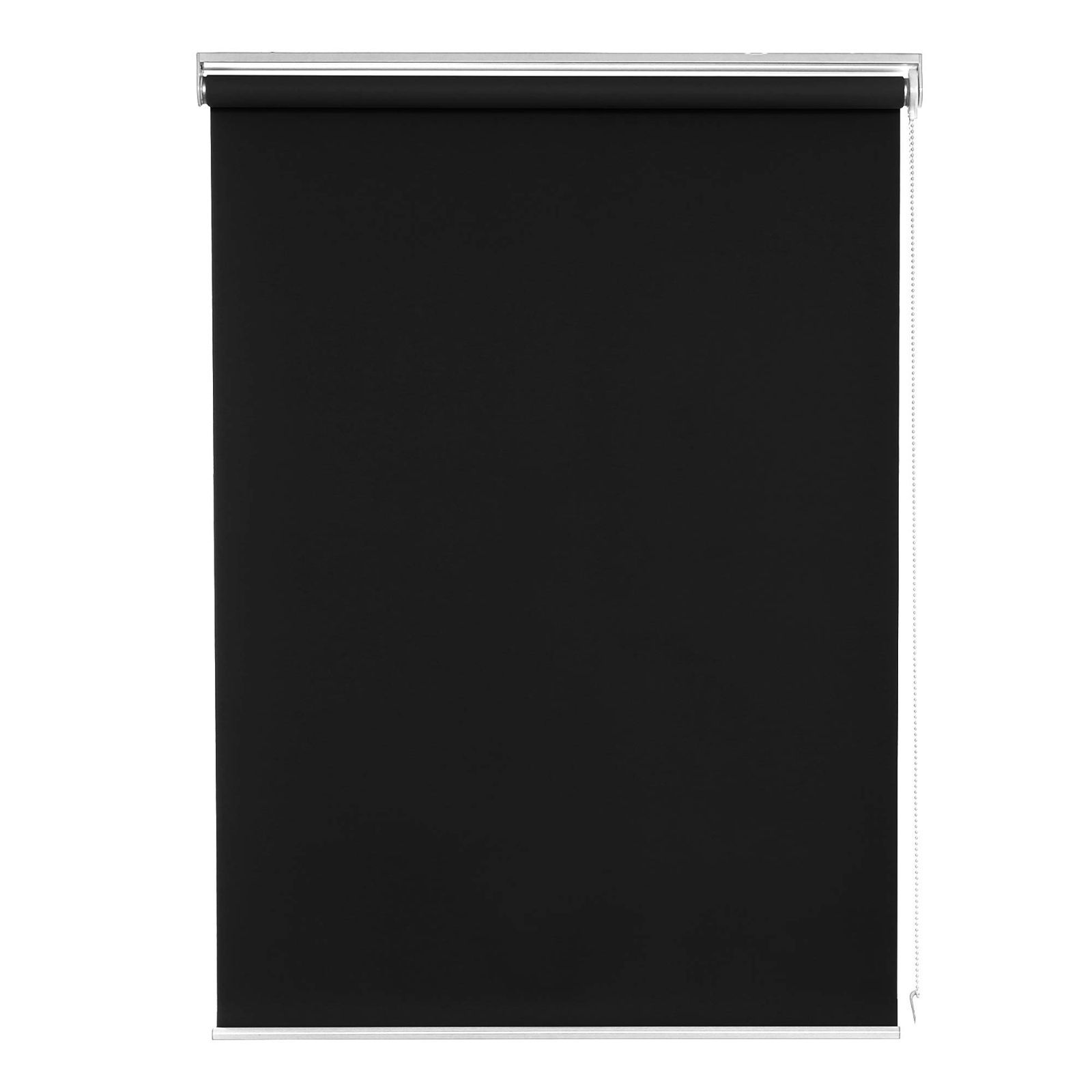 Size:幅80x丈220cm_Color:ブラック Deconovo ロールスクリーン ロールカーテン 1級遮光 断熱 遮熱 防寒 防音 UVカット 13サイズ 表裏同色 幅80cm 丈220cm ブラック