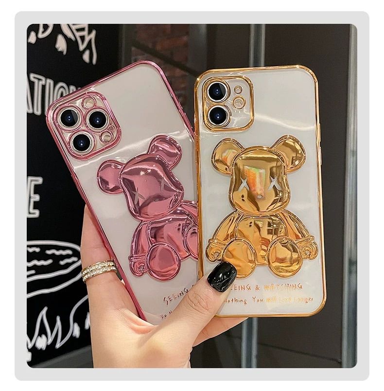 iPhone ソフトケース KAWS カウズ調 ピンクケース - メルカリ
