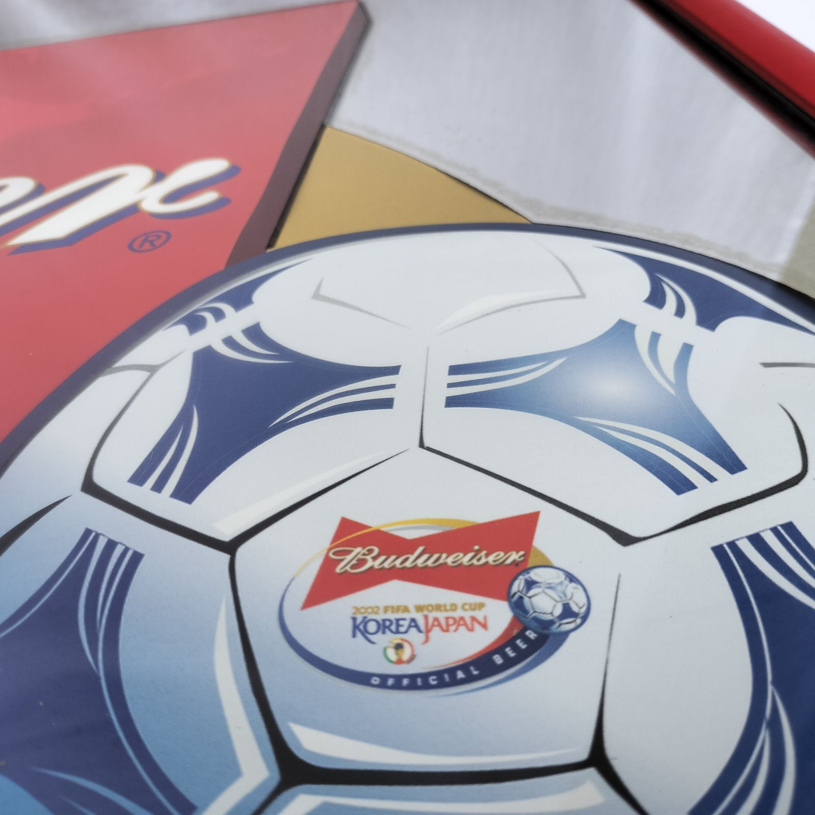 バドワイザー 特大パブミラー 85cm　2002年FIFAワールドカップ記念 バドワイザー 特大パブミラー 85cm 2002年FIFAワールドカップ記念