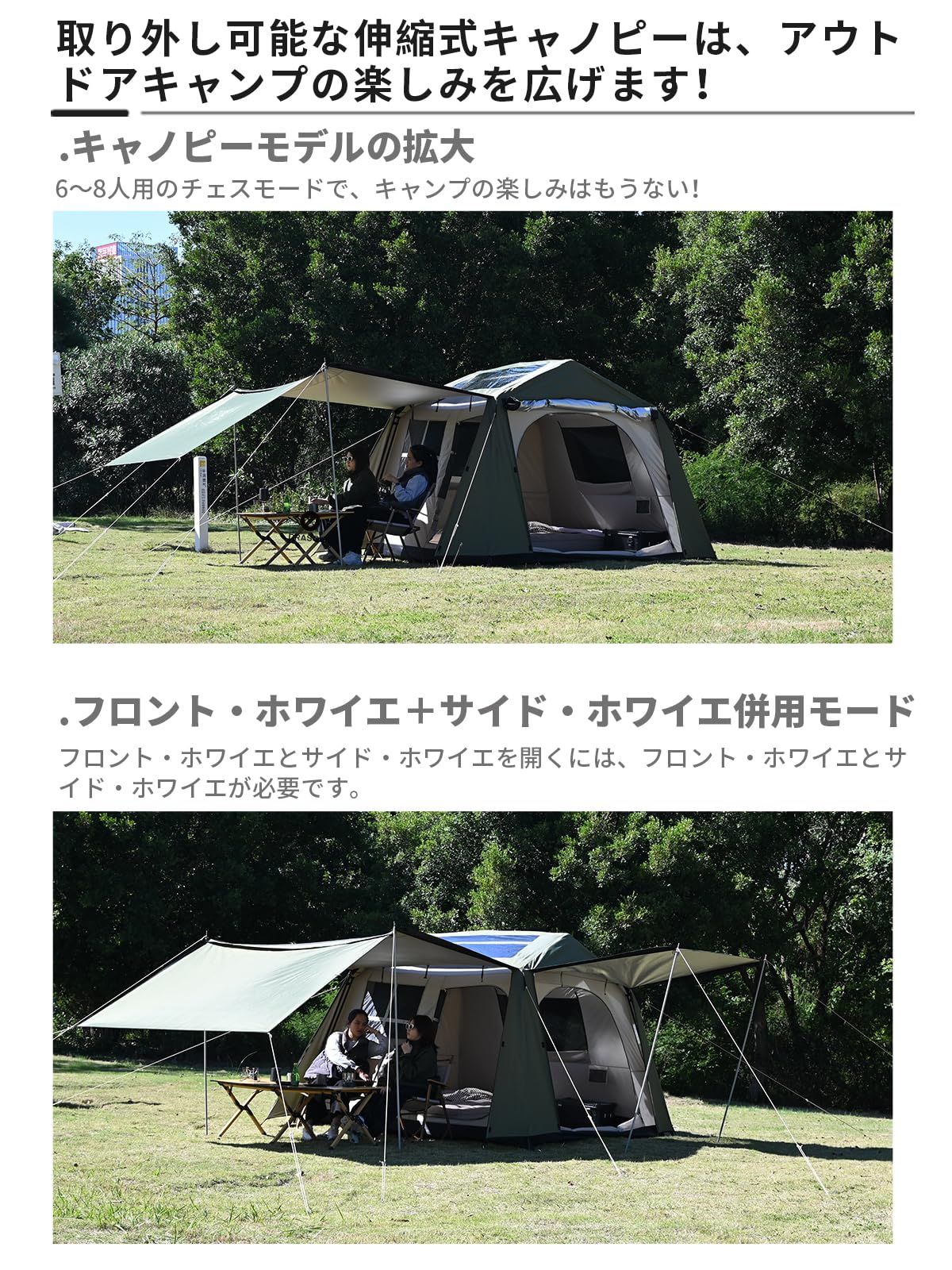 大特価 UPF50+ 耐水圧2000mm 2重層 自立式 初心者向け 設営簡単