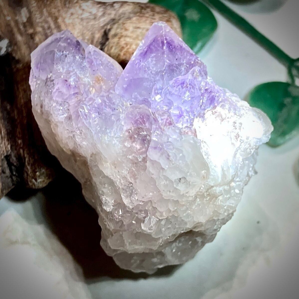 レインボー✨ ファントム カクタスアメジスト サボテン水晶 クラスター