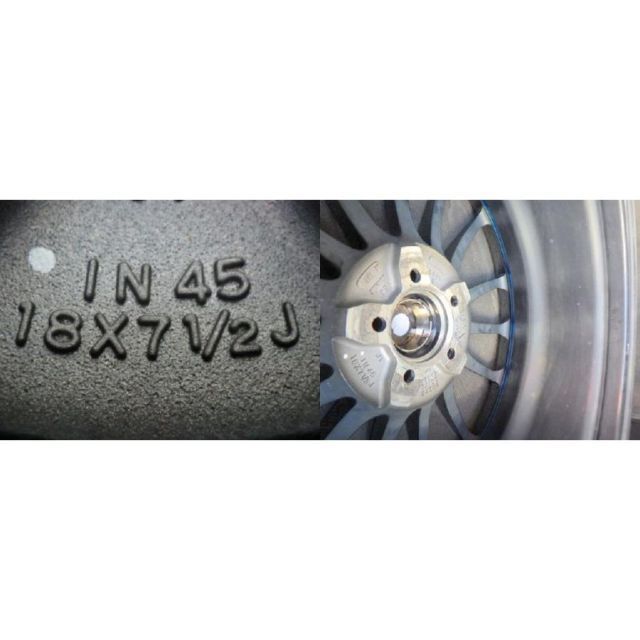 1665】◇Weds Sport SA-15R ホイール◇18x7.5J 5穴 PCD100 +45◇2本
