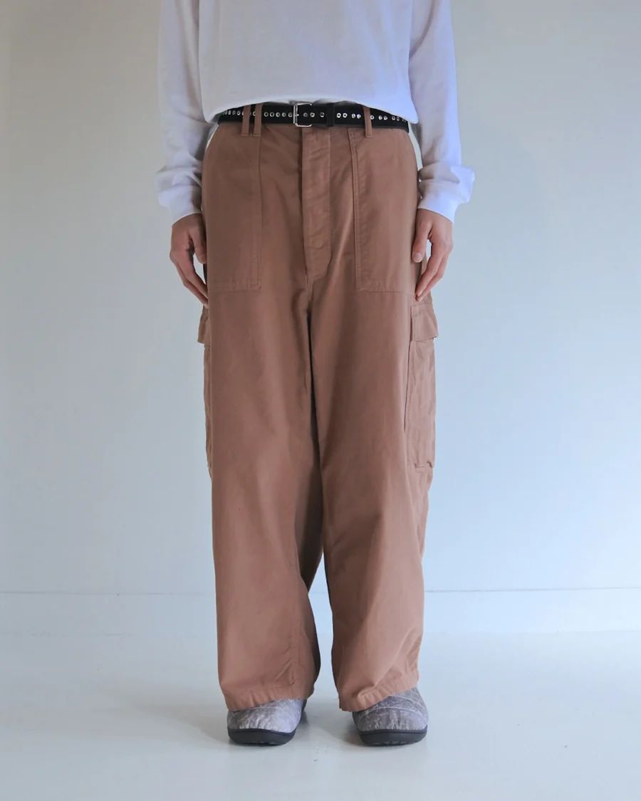 ANACHRONORM 25aw COTTON SUEDE WIDE BAKER 6P PANTS PINK BEIGE 01 アナクロノーム 2025aw コットンスエードワイドベイカーパンツ ピンクベージュ AN381 タグ付