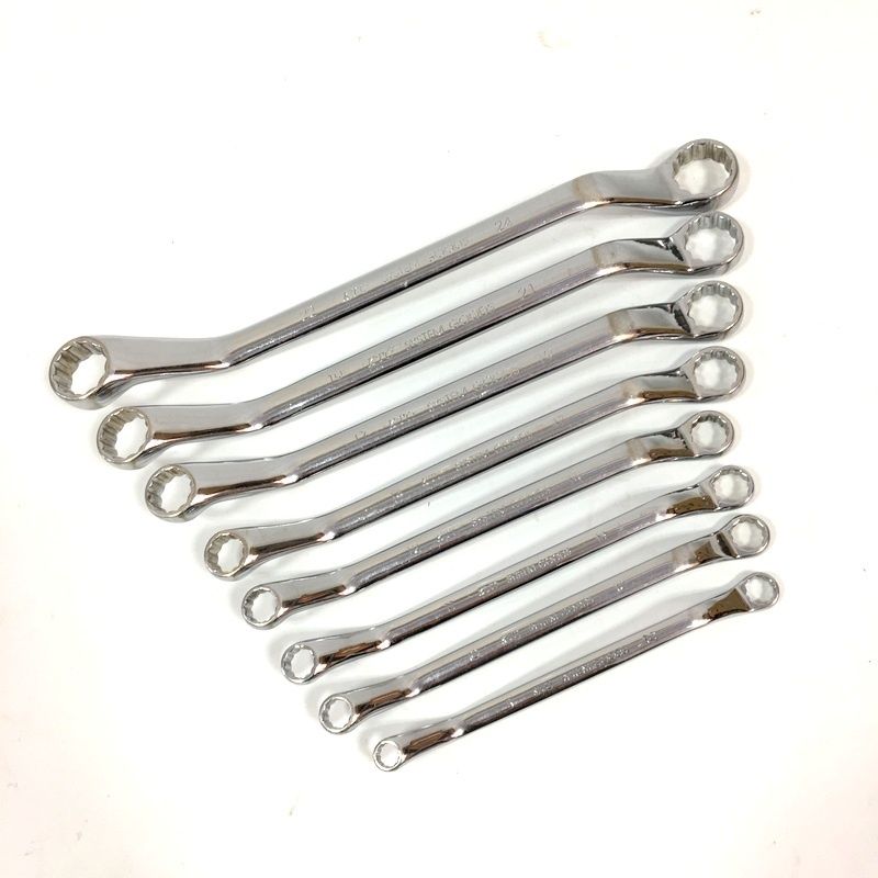 KTC ケーティーシー SYSTEM GOODS MIRROR TOOL メガネレンチ 8~24 8本セット 京都機械工具 ハンドツール 工具 △ DW3349
