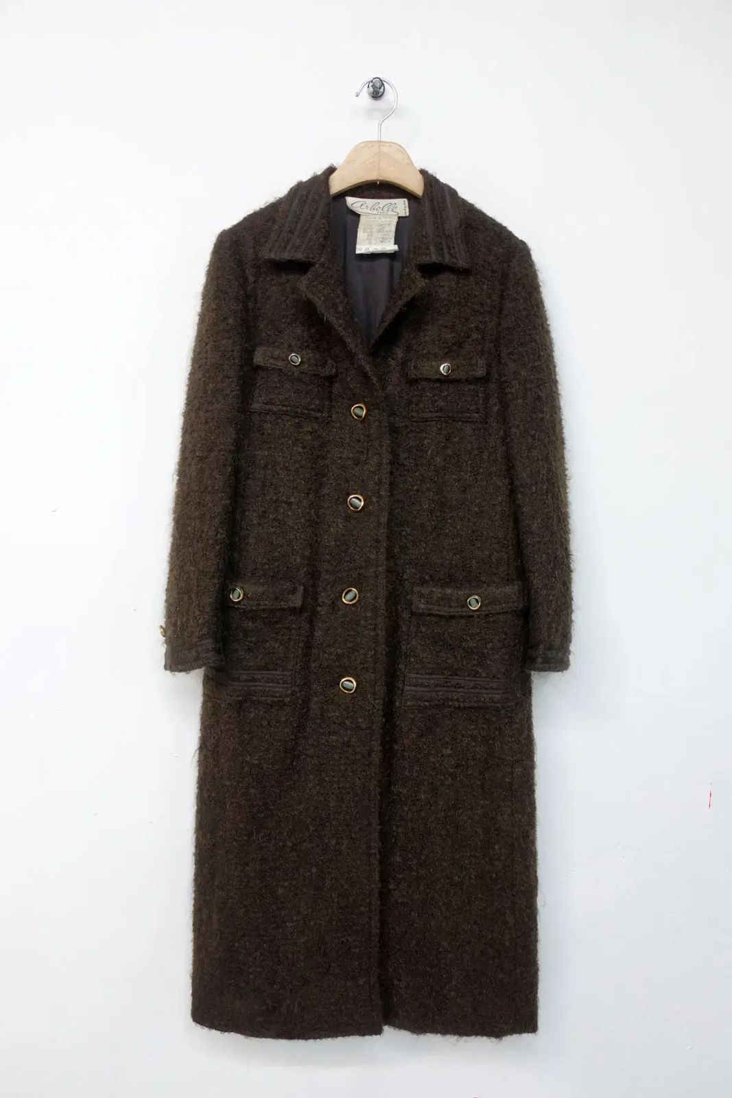 80 ' s ERBELLS made in france モヘア ブークレ コート