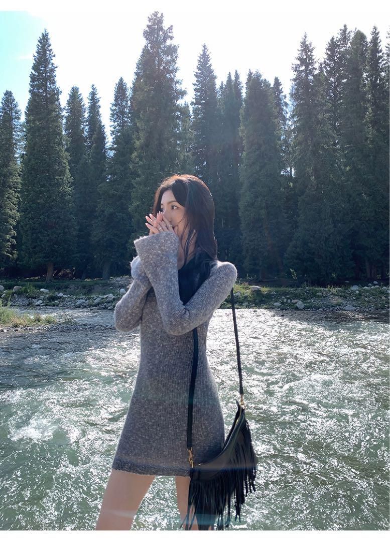 ♥ Vネックセクシーミニワンピース