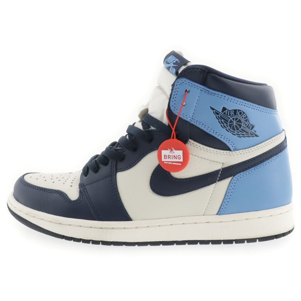 NIKE (ナイキ) AIR JORDAN1 RETRO HIGH OG OBSIDIAN UNIVERSITY BLUE 555088-140 エアジョーダン1 レトロ オブシディアン ハイカットスニーカー US11/29cm 555088-140