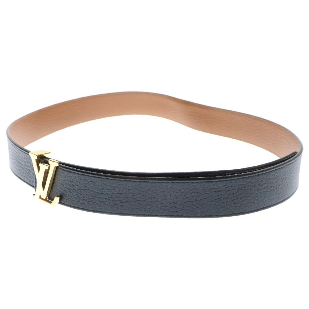 LOUIS VUITTON ルイヴィトン サンチュール イニシャル マドレーヌ ロゴバックル リバーシブル レザー ベルト ブラック|ゴールド M9521 JJ3251