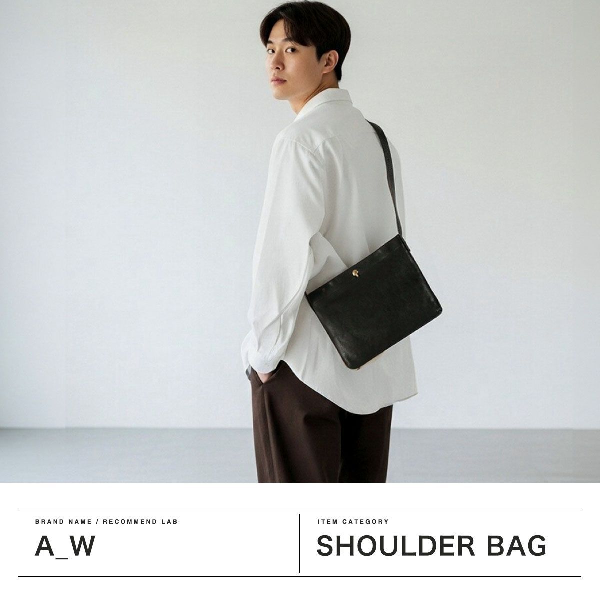 アウ ショルダーバッグ サコッシュ メンズ レディース A_W 斜めがけ 革