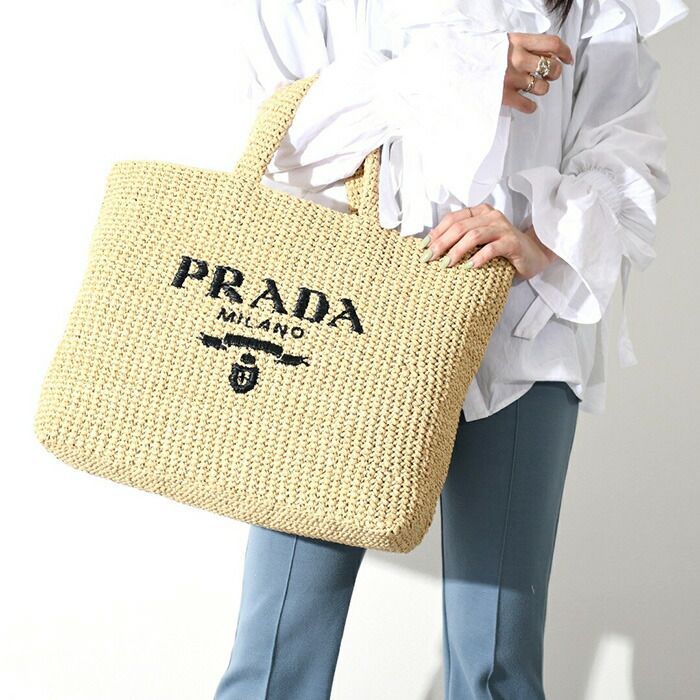 PRADA プラダ ラフィア トートバッグ BAG 鞄 かごバッグ バッグ 1BG392