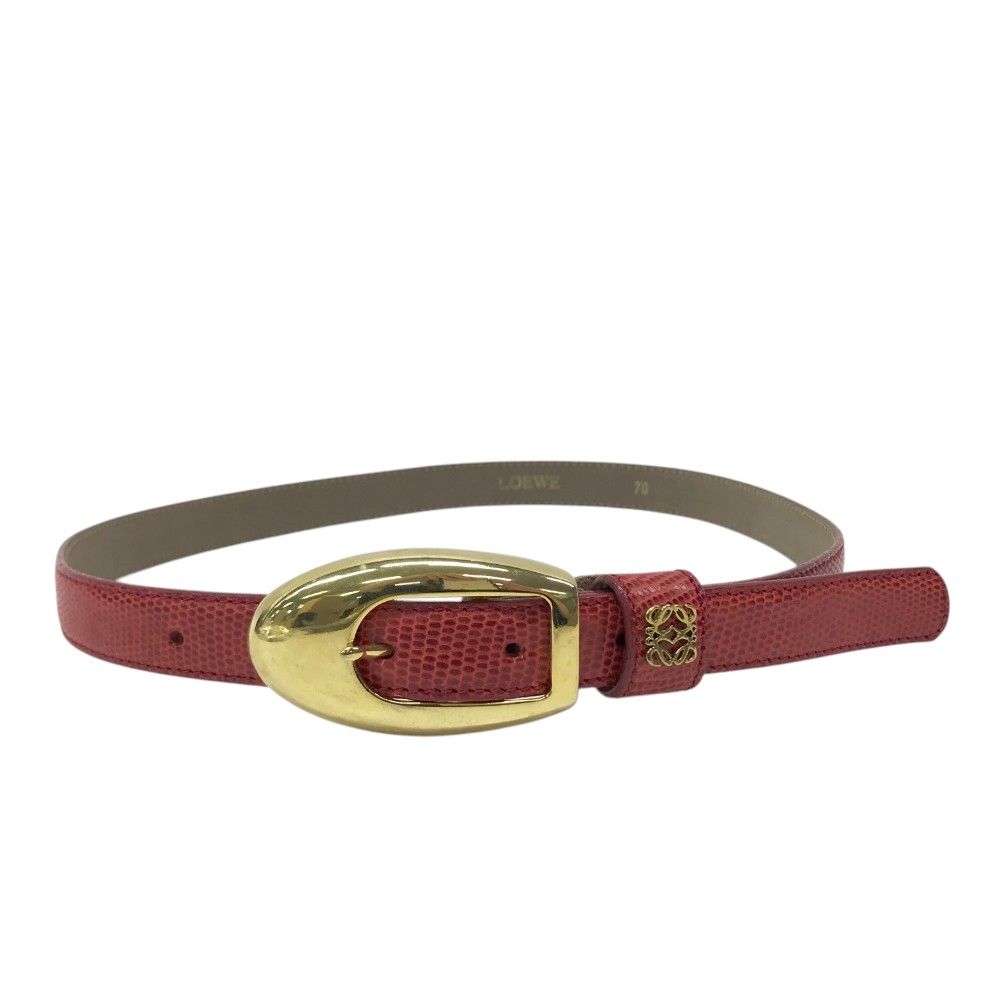 LOEWE 本革　ベルト LOEWE ロエベ レザー ベルト レッド系 70 [240101453581] - メルカリ