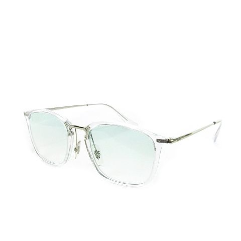 レイバン RAY BAN サングラス 眼鏡 ウェリントン セルフレーム メタル グラデーションレンズ ロゴ 52□20 150 クリア シルバー色 グリーン レンズ RB7164 |MN5 GY18