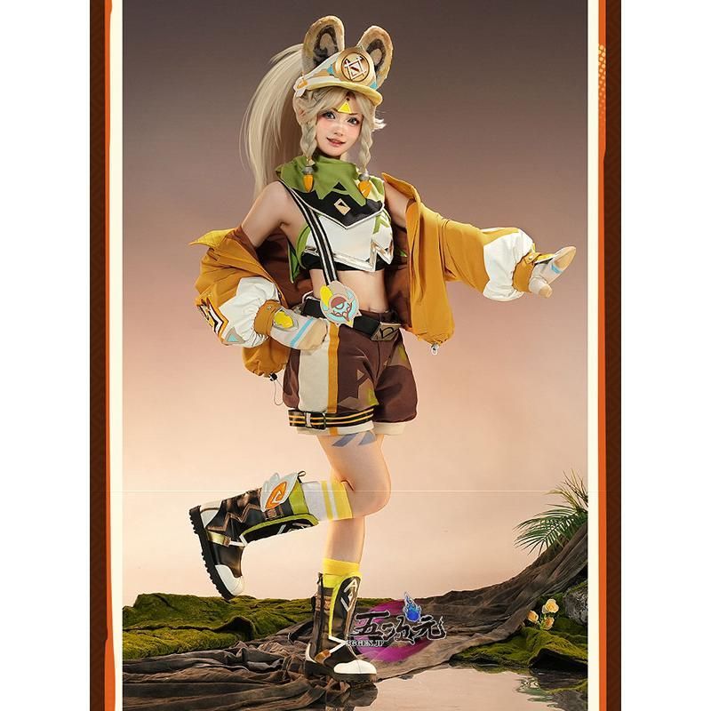 【即納フルセット】 原神 カチーナ コスプレ衣装+ウィッグ+靴 送料無料◇原神 げんしん 風 カチーナ Kachina コスプレ衣装