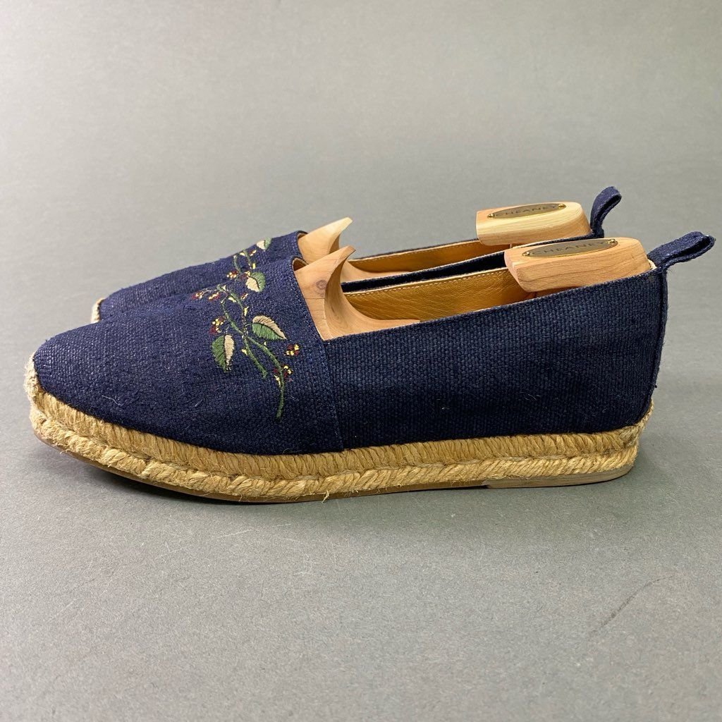 エルメス スエード エスパドリーユ 37 スリッポン ロエベの