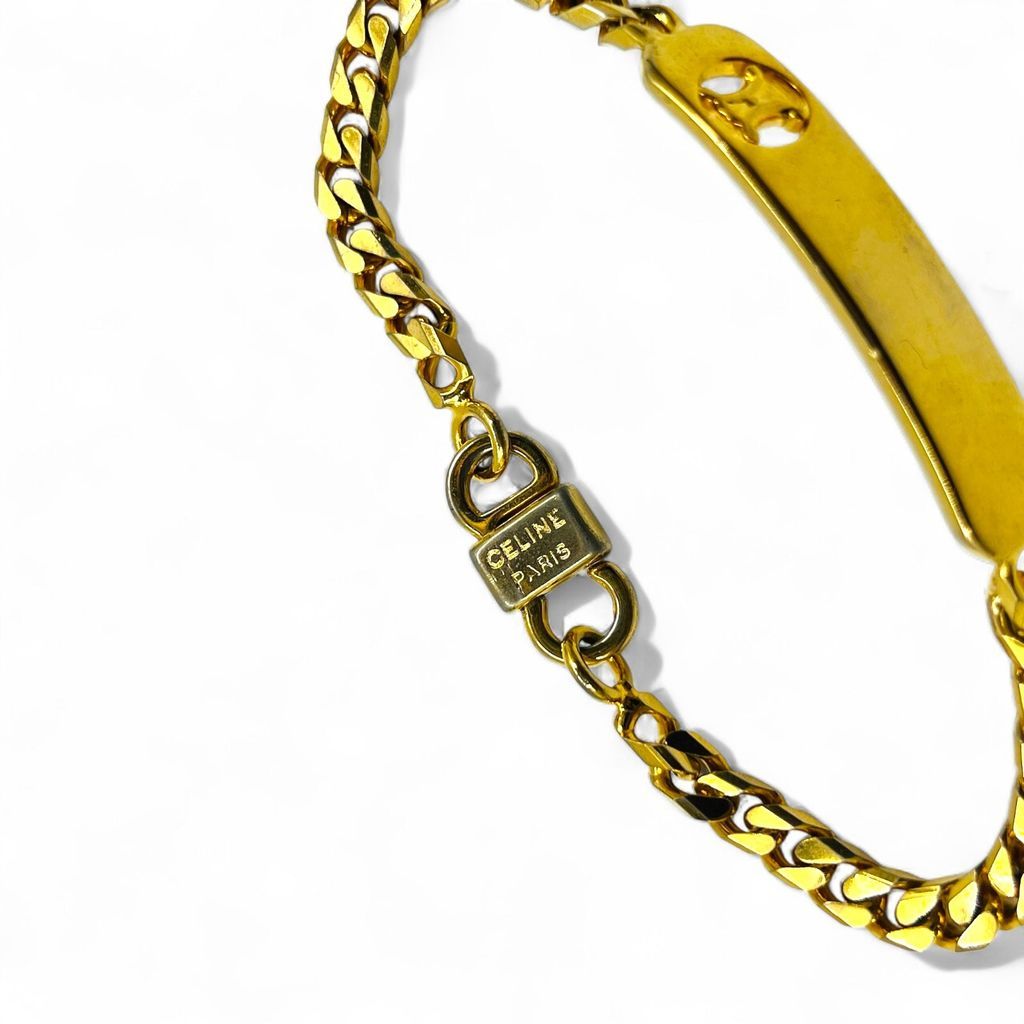 CELINE ヴィンテージ 喜平 チェーン ブレスレット ゴールド トリオンフ