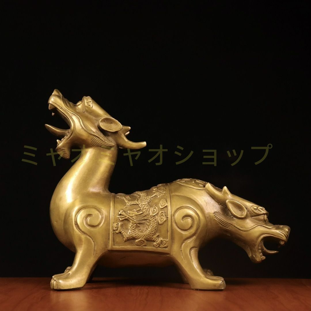 貔貅 オブジェ 金色 ヒキュウ 置物 ゴールド インテリア 玄関 プレゼント オフィス リビング 風水 厄除け 縁起物 開運 健康運 仕事運 家庭運 金運 商売 盛