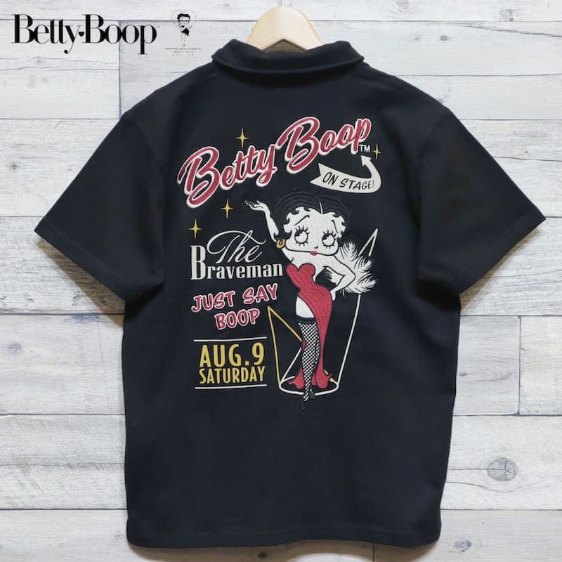 新品 メンズ ベティ・ブープ ベティー ベティちゃん BETTY BOOP ザブレイブマン コラボ 半袖 ポロシャツ 半袖ポロシャツ シャツ 刺繍  ユニセックス レディース 黒 ブラック - メルカリ