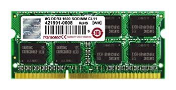【中古】Transcend ノートPC用メモリ PC3-12800 DDR3 1600 8GB 1.5V 204pin SO-DIMM TS1GSK64V6H