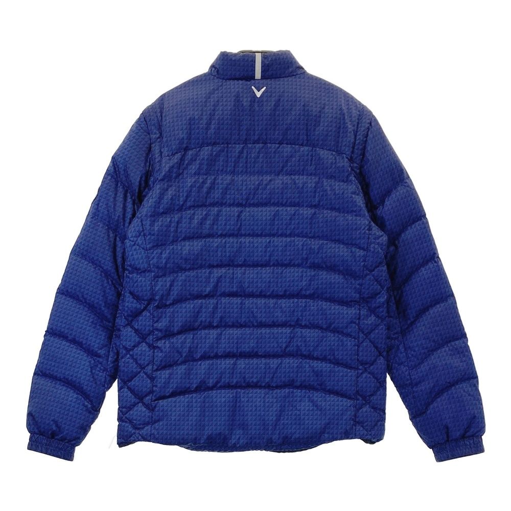 サイズ M CALLAWAY キャロウェイ 2WAY ダウン ジップジャケット 総柄 ネイビー系 240101511518 ゴルフウェア メンズ ストスト