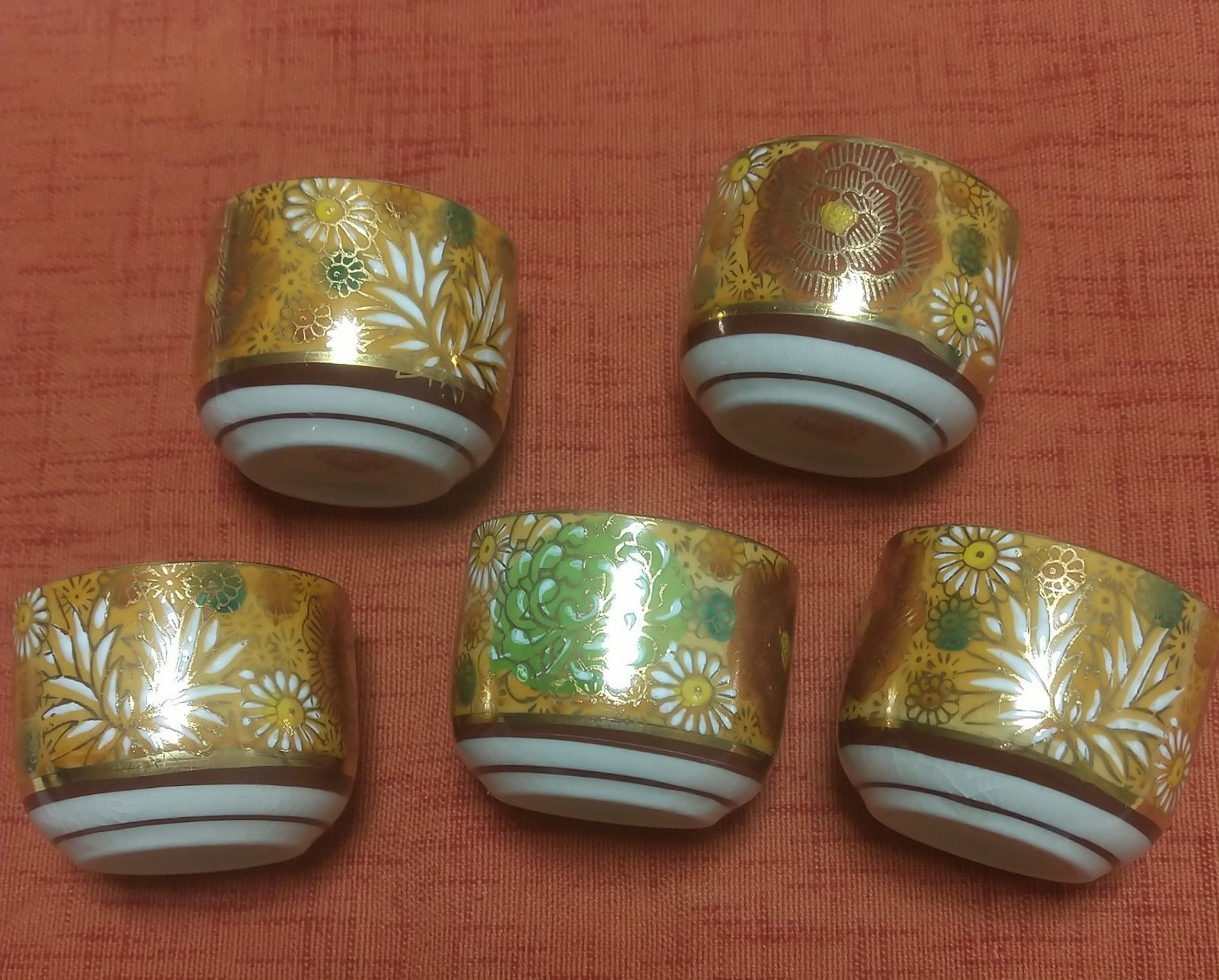 骨董 九谷焼 九谷陶酔窯 金彩 花詰 徳利&お猪口セット - メルカリ