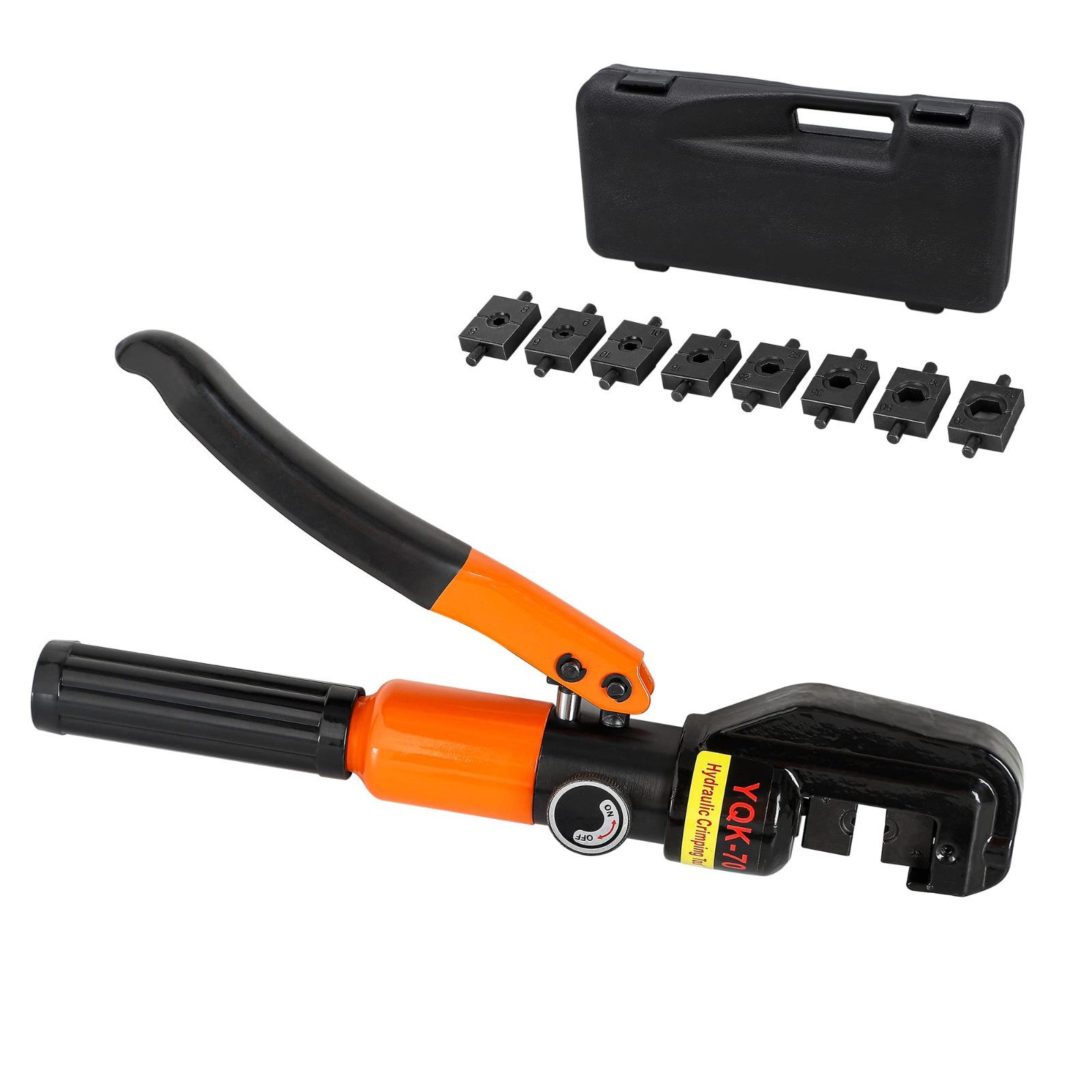 Bonvoisin 油圧圧着工具 油圧圧着ペンチ 9種類ダイス付き 4 70 裸圧着 銅 アルミ端子 ハイドロプライヤー 一年日本語説明書付き