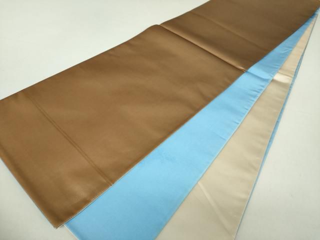 平和屋着物○染色作家 斉藤三才 太鼓柄袋帯 舞蝶文 金糸 正絹
