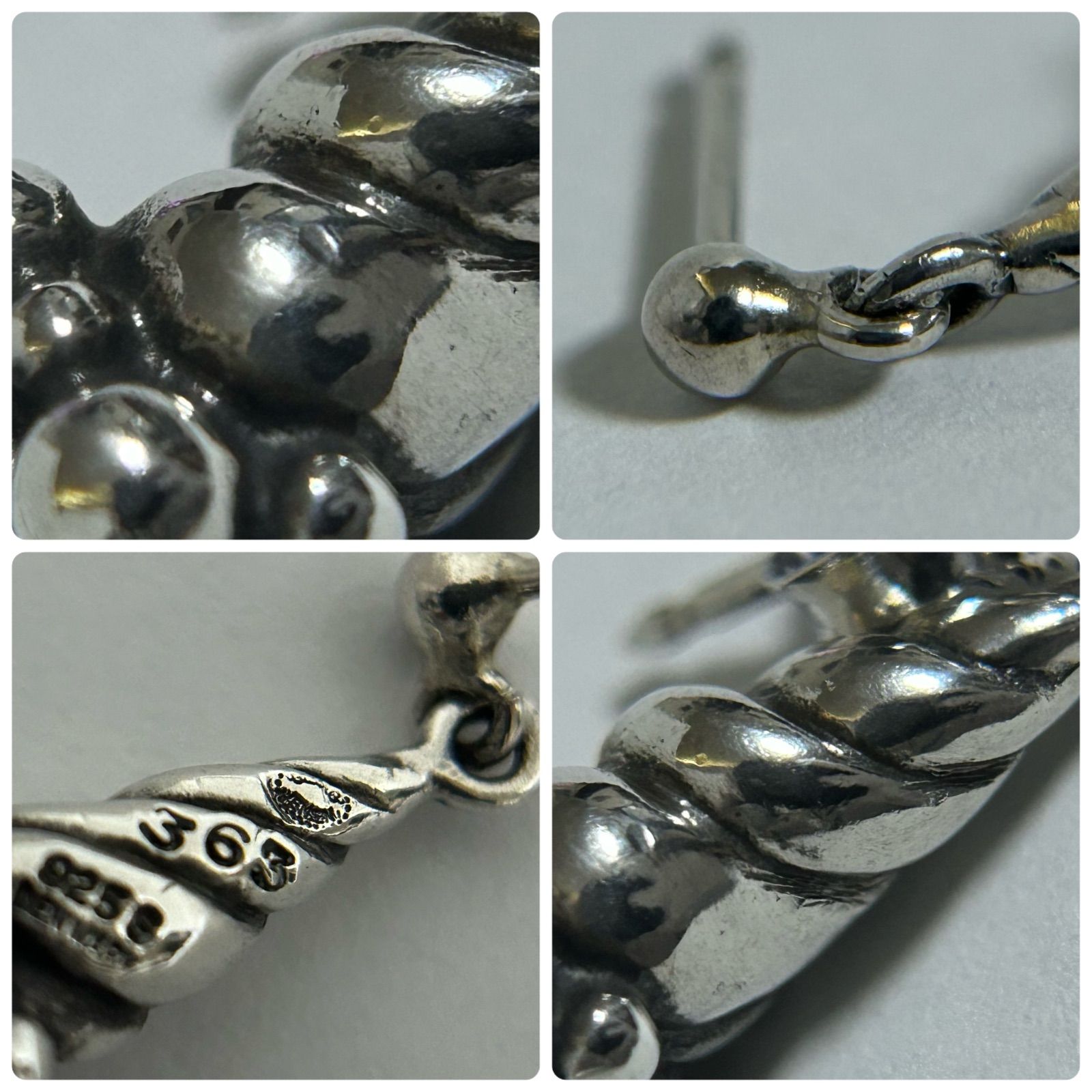 使用感大】ジョージジェンセン 363 ピアス うずまき貝 巻貝 AG925