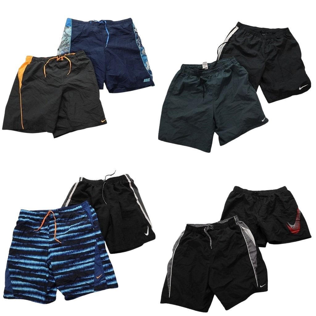 古着卸 ナイキ NIKE ナイロン ショートパンツ 8枚セット メンズ L ワンポイント バイ イージーパンツ 古着 NA4712