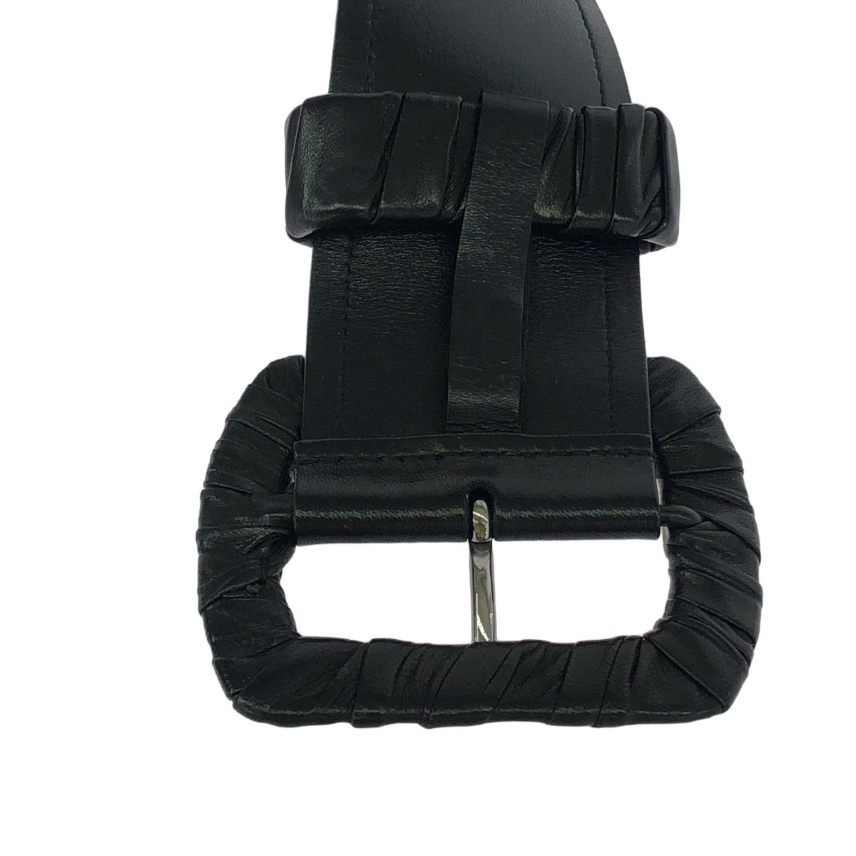 PRADA プラダ レザーワイドベルト 4280 ブラック 32/80 PRADA プラダ レザーワイドベルト 4280 ブラック 32/80 - メルカリ