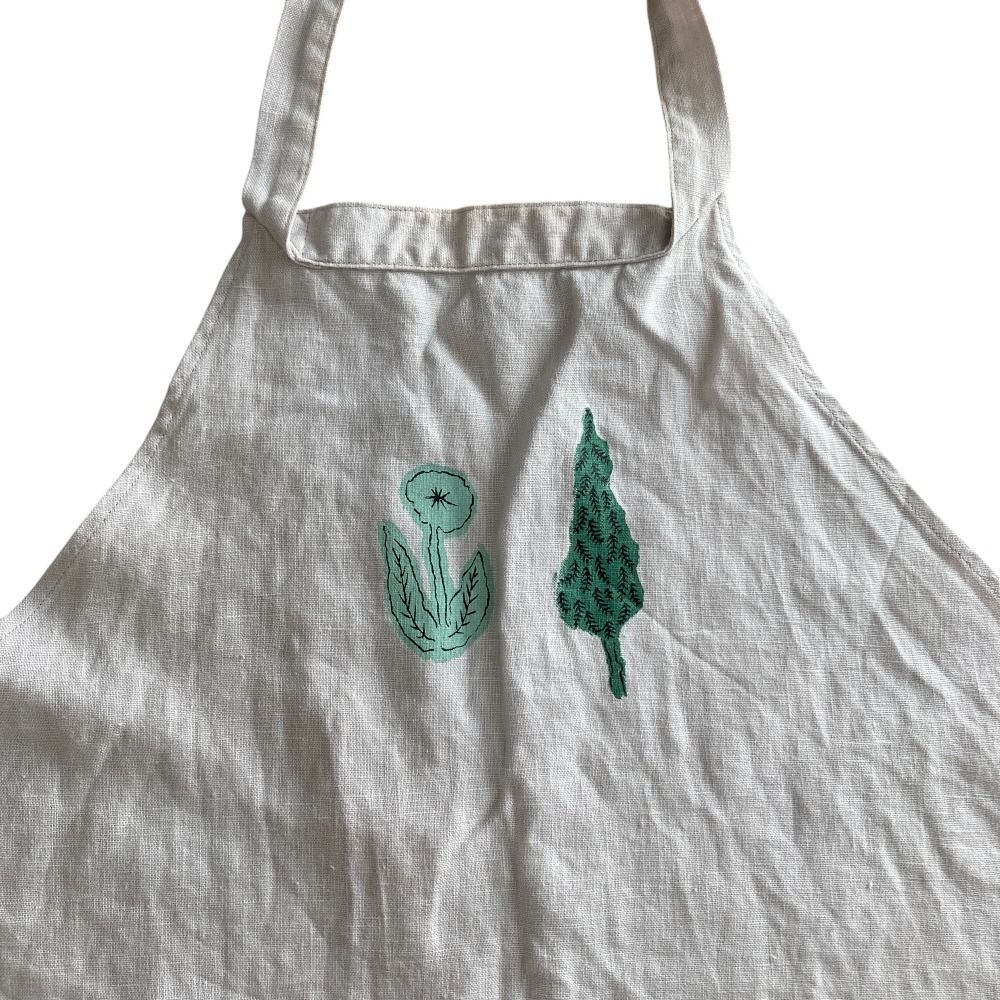 mina perhonen ミナペルホネン コニーリョ＋フィオーリ＋ウッチェッリ＋ボスキ エプロン アイボリー レディース 古着 SKLAD-KIRPICHA_RU