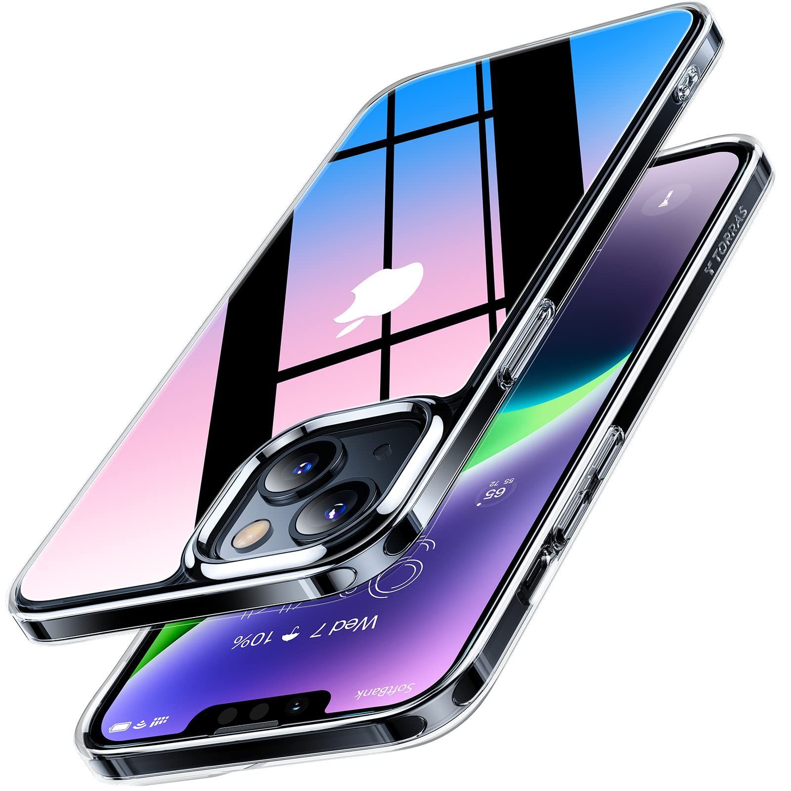 【色: クリア】進化クリア・究極の耐傷性TORRAS iPhone 14  13