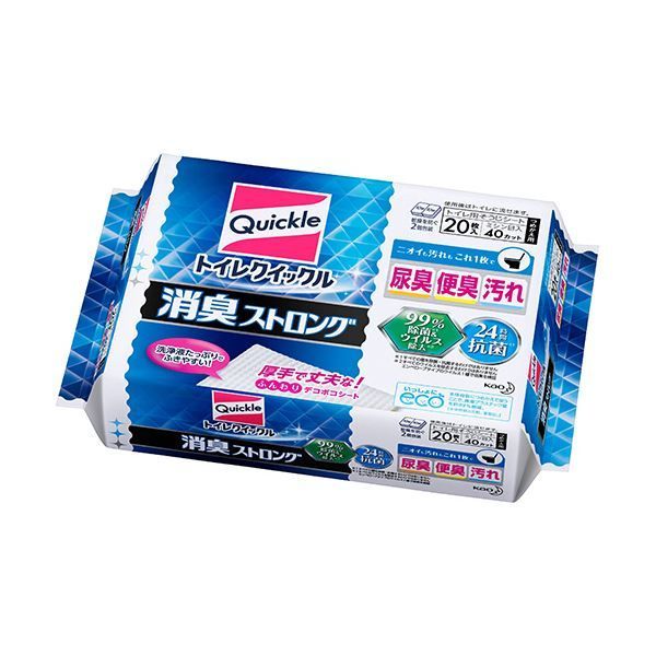 まとめ 花王トイレクイックル 消臭ストロング つめかえ用 1パック 20枚 ×10セット