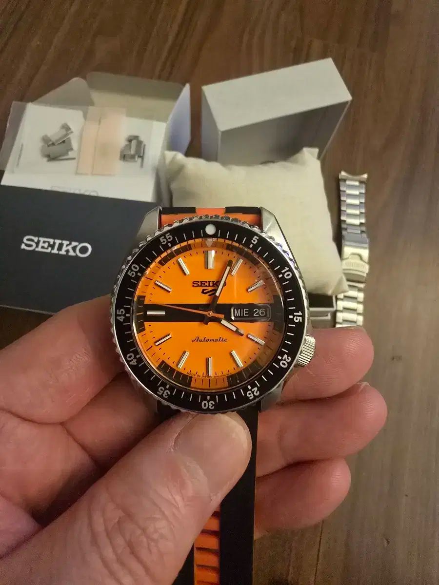 セイコー SEIKO セイコー 腕時計 6458-600A オレンジ文字盤 SEIKO 