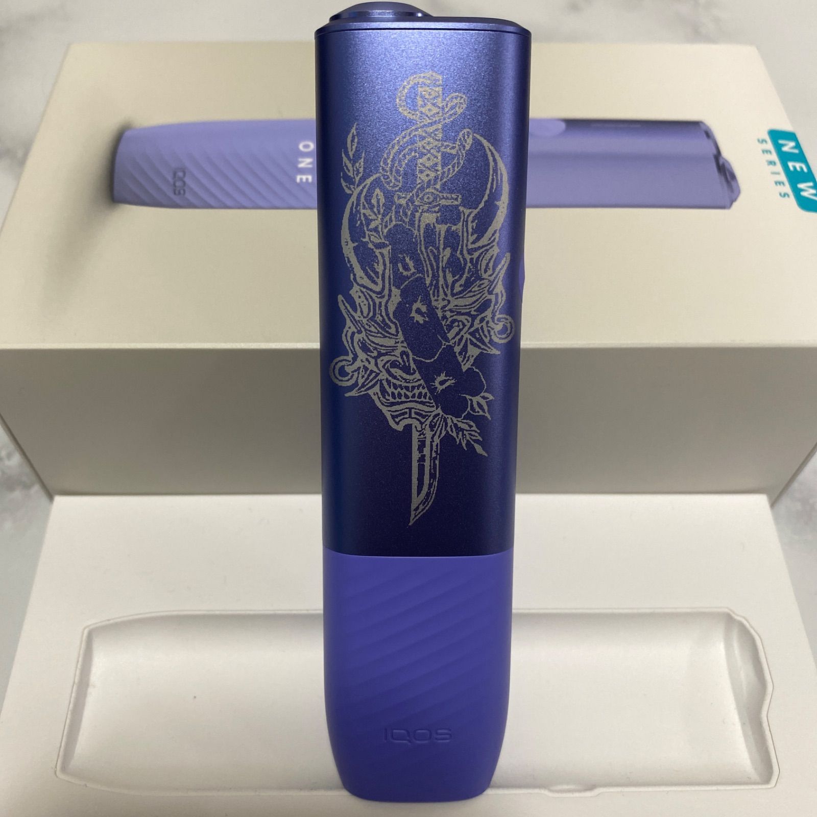 般若 日本刀 菊 デザイン レーザー加工 iQOS ILUMA i ONE