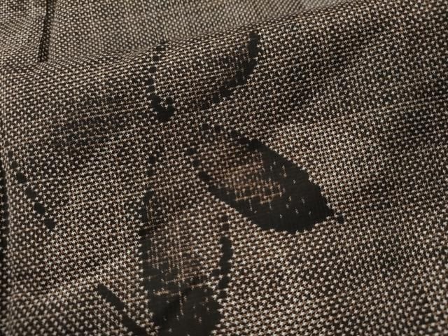 平和屋着物○本場大島紬 7マルキ 泥染め 枝花文 平清光作 証紙付き