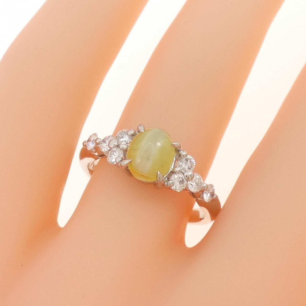 PT900 クリソベリルキャッツアイ リング 1.37CT - メルカリ 