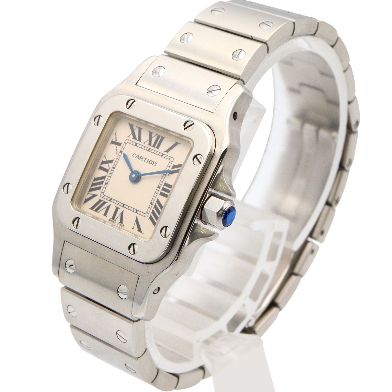 カルティエ CARTIER 腕時計 サントス ガルベ SM W20056D6 シルバー ステンレススチール サントス ガルベ SM レディース Used A